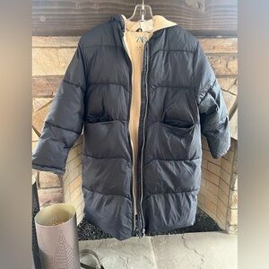 Zara Down Black Jacket Size 10